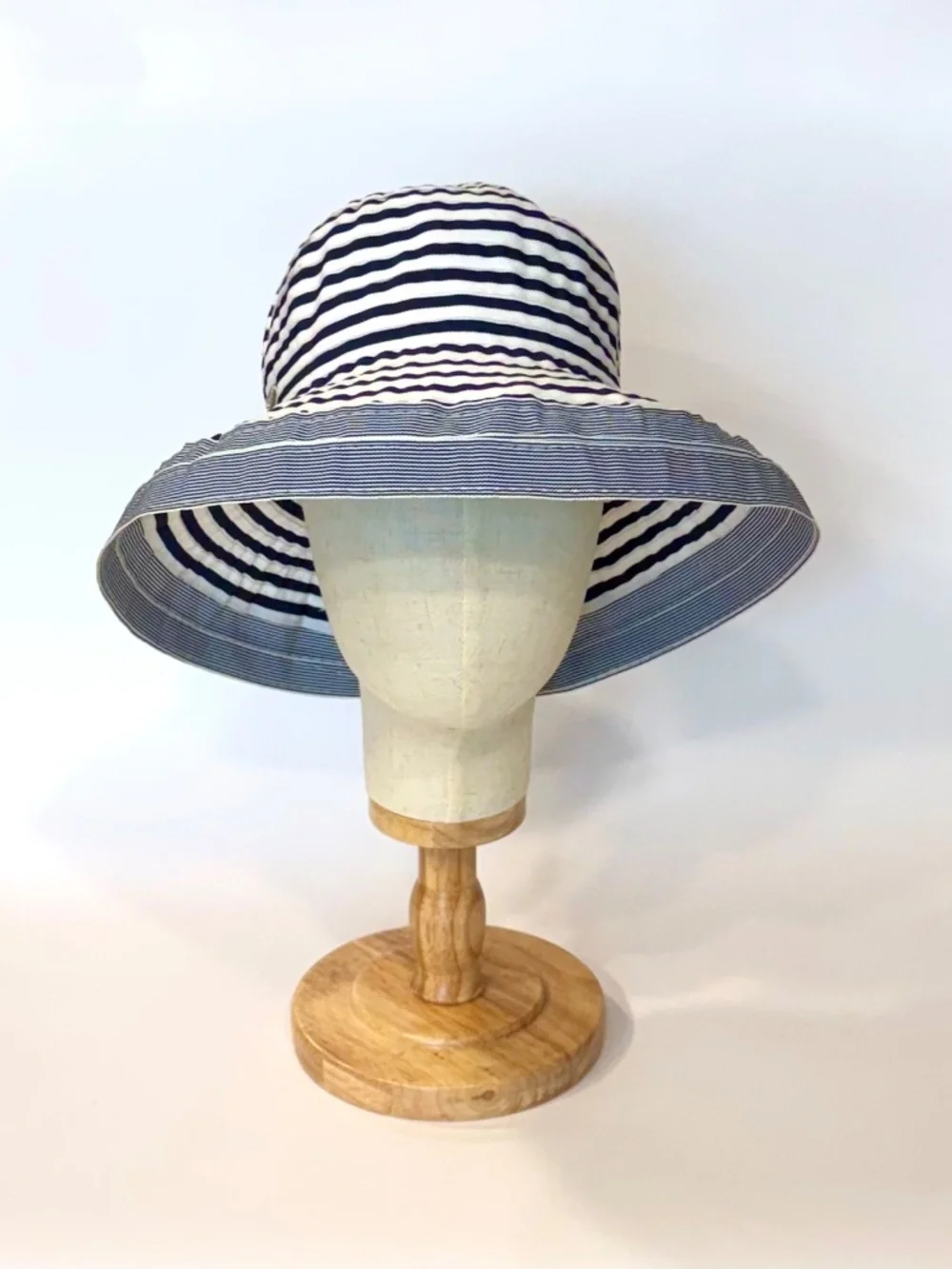 Woman's Sun Bucket Ribbon Hat by Kallina, UV Protective, One Size